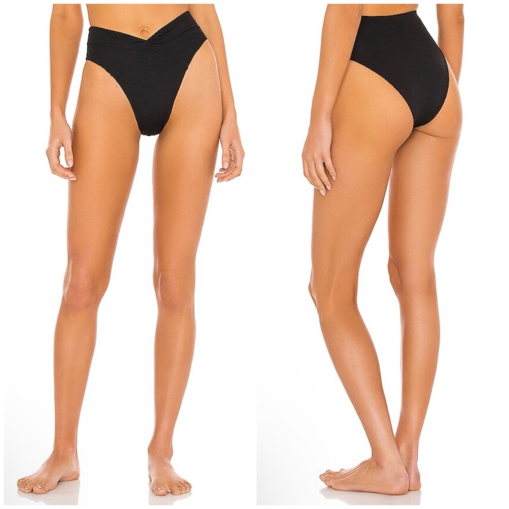 L*Space Nancy Lee Bitsy Bikini Bottom in Black Size XS